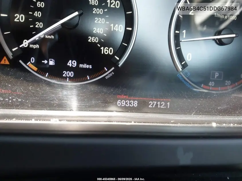 2013 BMW 650I Gran Coupe xDrive VIN: WBA6B4C51DDG67984 Lot: 45345965