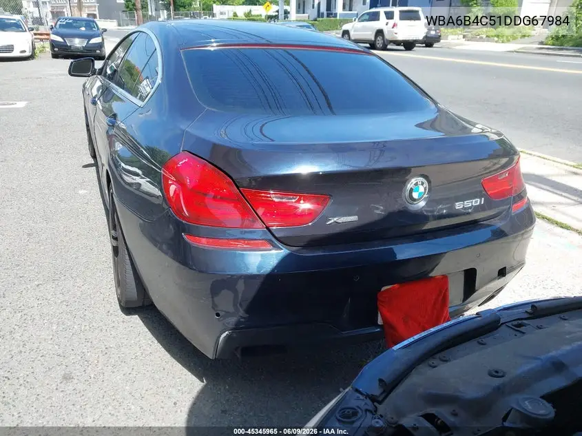 2013 BMW 650I Gran Coupe xDrive VIN: WBA6B4C51DDG67984 Lot: 45345965