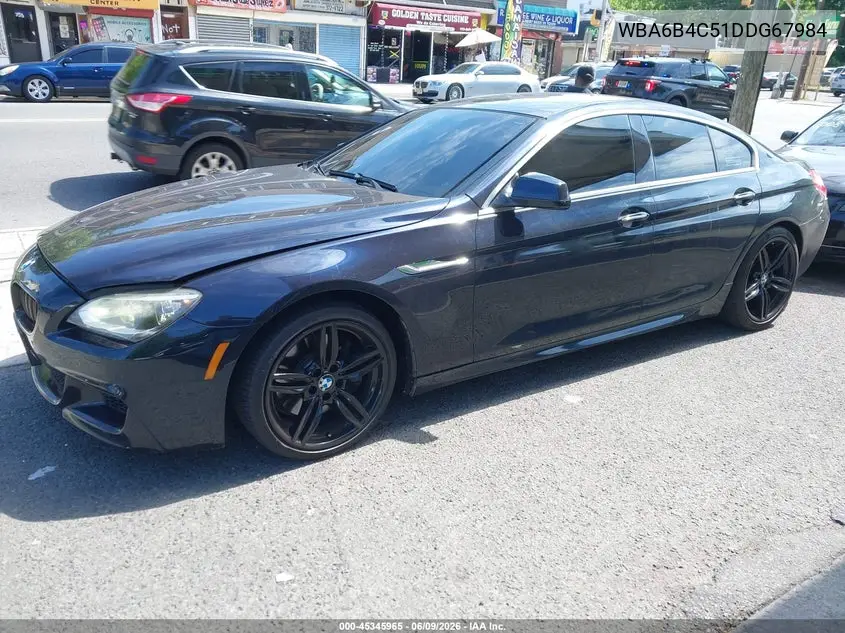 2013 BMW 650I Gran Coupe xDrive VIN: WBA6B4C51DDG67984 Lot: 45345965