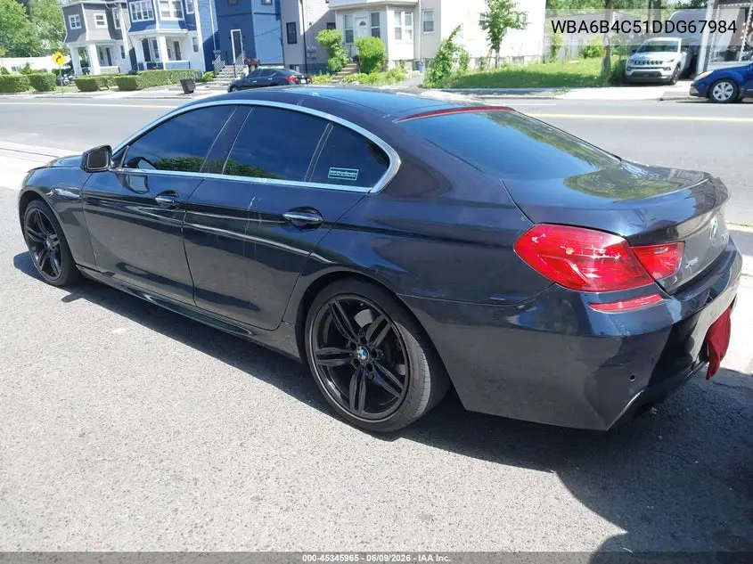 2013 BMW 650I Gran Coupe xDrive VIN: WBA6B4C51DDG67984 Lot: 45345965