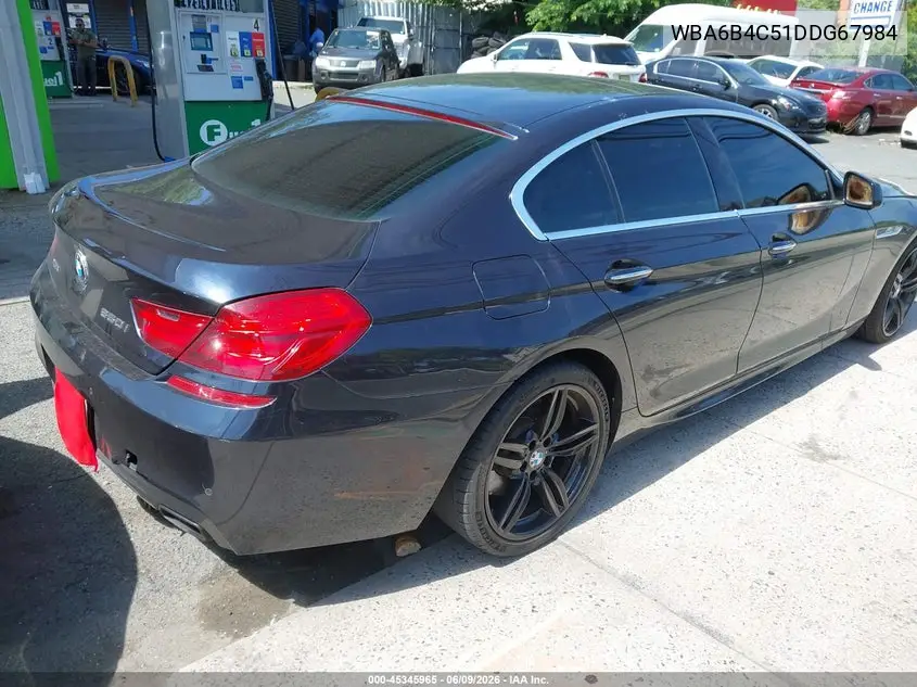 2013 BMW 650I Gran Coupe xDrive VIN: WBA6B4C51DDG67984 Lot: 45345965