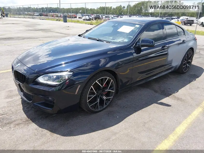 2013 BMW 650I Gran Coupe xDrive VIN: WBA6B4C56DD098711 Lot: 45421968