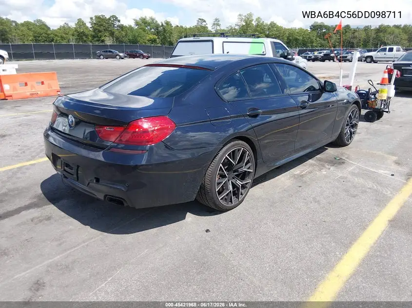 2013 BMW 650I Gran Coupe xDrive VIN: WBA6B4C56DD098711 Lot: 45421968