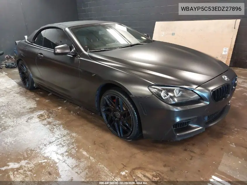 2014 BMW 640I xDrive VIN: WBAYP5C53EDZ27896 Lot: 44198330