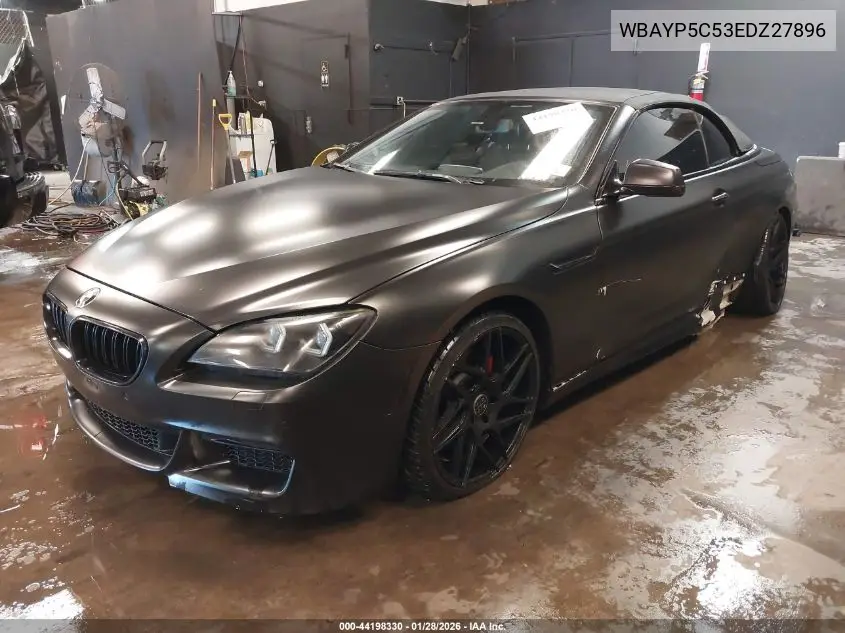 2014 BMW 640I xDrive VIN: WBAYP5C53EDZ27896 Lot: 44198330