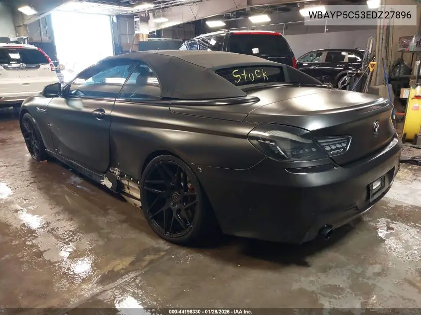 2014 BMW 640I xDrive VIN: WBAYP5C53EDZ27896 Lot: 44198330