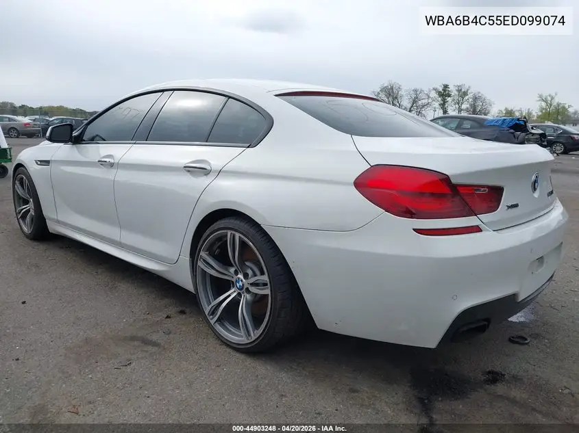 2014 BMW 650I Gran Coupe xDrive VIN: WBA6B4C55ED099074 Lot: 44903248