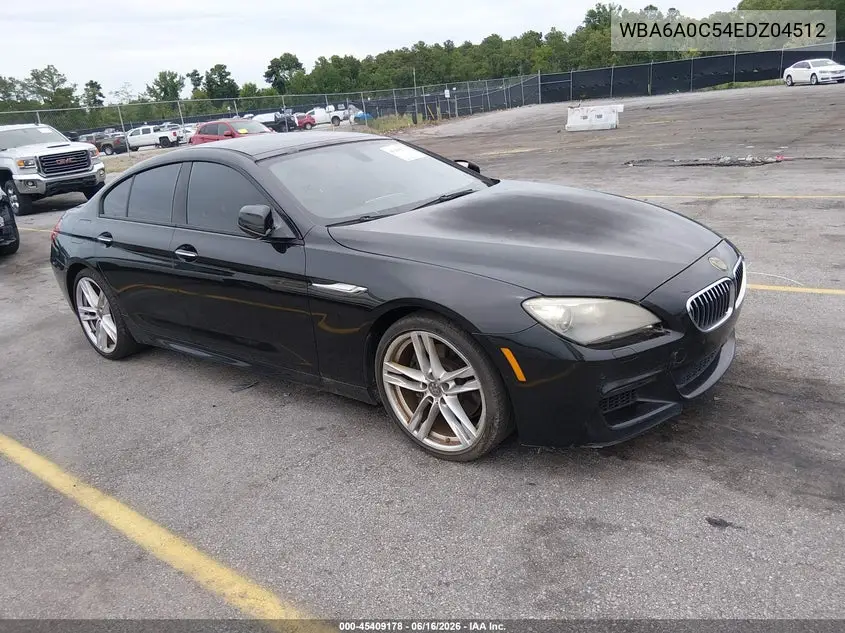 2014 BMW 640I Gran Coupe VIN: WBA6A0C54EDZ04512 Lot: 45409178