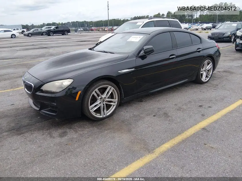 2014 BMW 640I Gran Coupe VIN: WBA6A0C54EDZ04512 Lot: 45409178