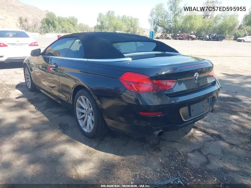 2014 BMW 640I VIN: WBALW7C57ED595955 Lot: 45497634