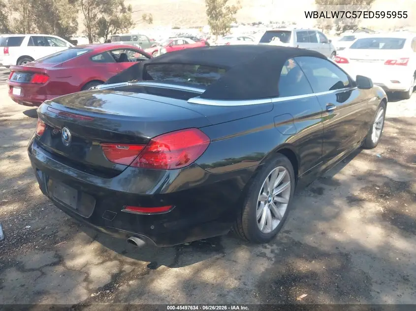 2014 BMW 640I VIN: WBALW7C57ED595955 Lot: 45497634
