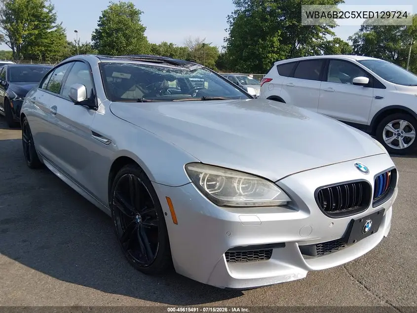 2014 BMW 650I Gran Coupe VIN: WBA6B2C5XED129724 Lot: 45615491