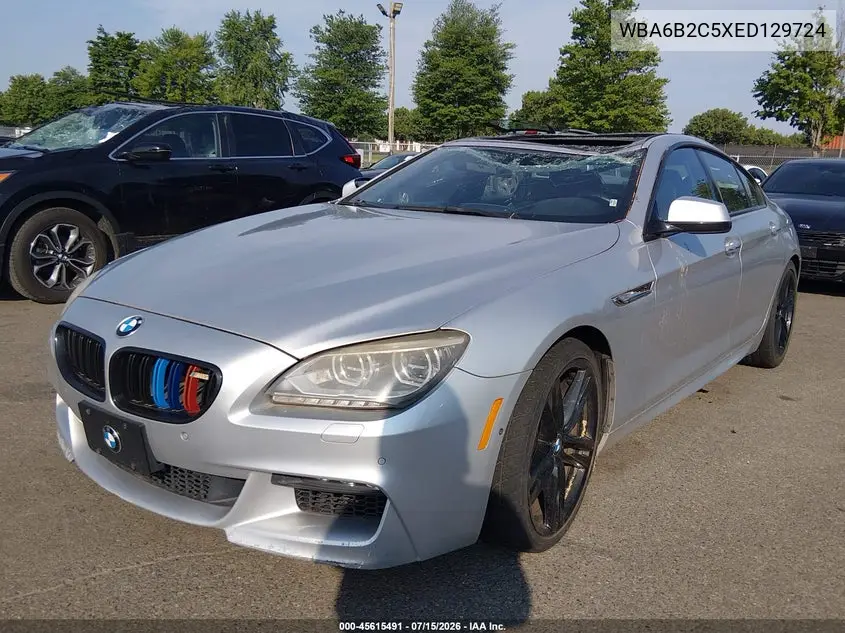 2014 BMW 650I Gran Coupe VIN: WBA6B2C5XED129724 Lot: 45615491
