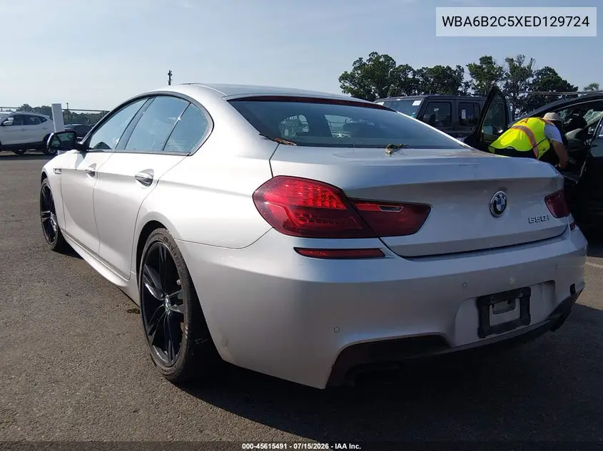2014 BMW 650I Gran Coupe VIN: WBA6B2C5XED129724 Lot: 45615491