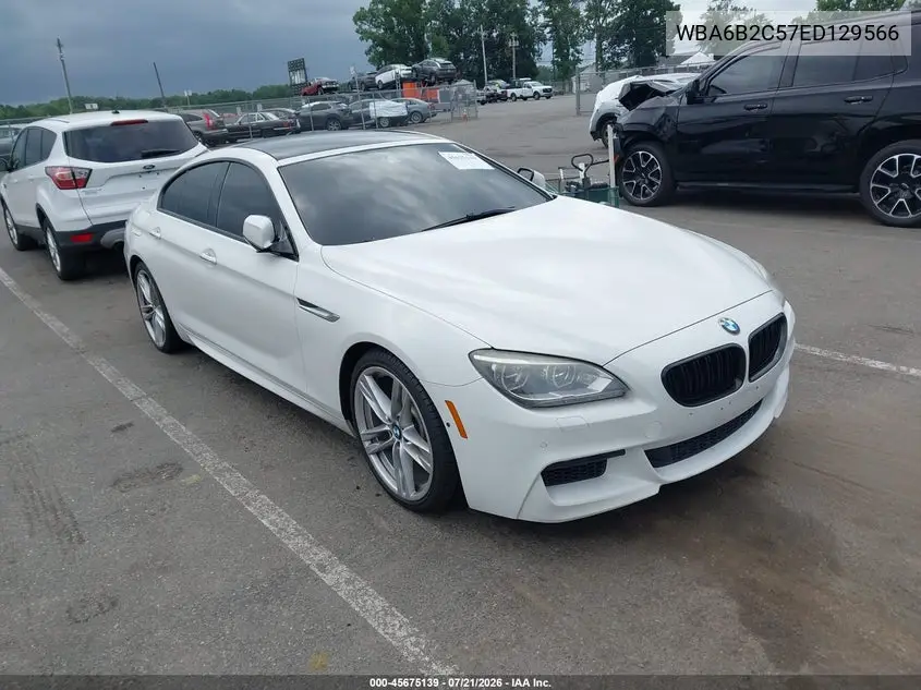 2014 BMW 650I Gran Coupe VIN: WBA6B2C57ED129566 Lot: 45675139
