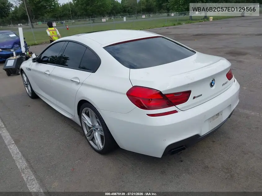 2014 BMW 650I Gran Coupe VIN: WBA6B2C57ED129566 Lot: 45675139