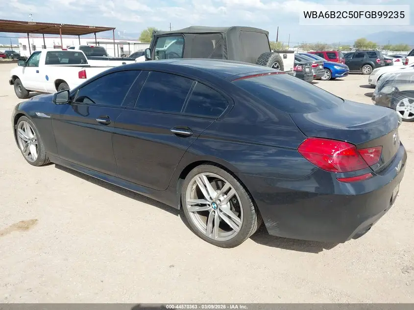 2015 BMW 650I Gran Coupe VIN: WBA6B2C50FGB99235 Lot: 44570363