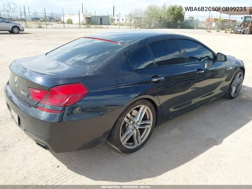2015 BMW 650I Gran Coupe VIN: WBA6B2C50FGB99235 Lot: 44570363