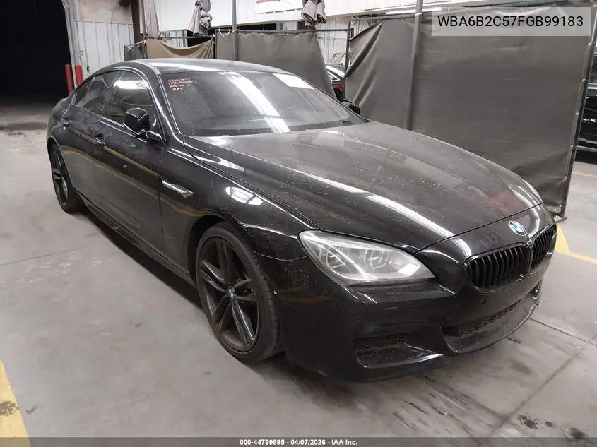 2015 BMW 650I Gran Coupe VIN: WBA6B2C57FGB99183 Lot: 44799895