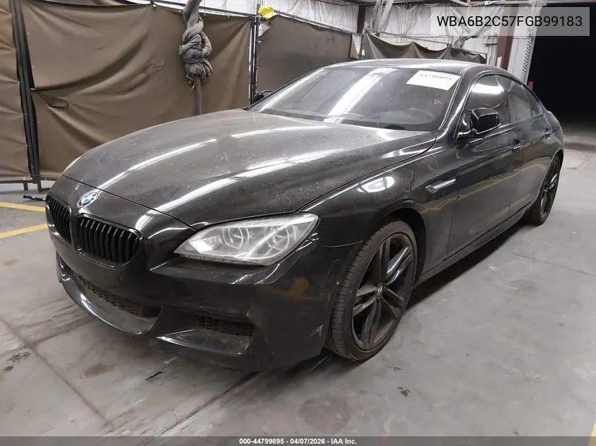 2015 BMW 650I Gran Coupe VIN: WBA6B2C57FGB99183 Lot: 44799895