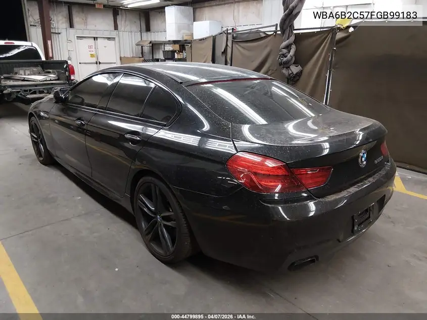 2015 BMW 650I Gran Coupe VIN: WBA6B2C57FGB99183 Lot: 44799895
