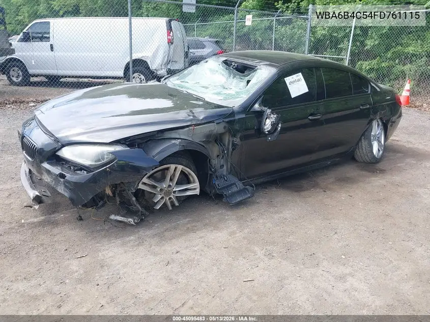 2015 BMW 650I Gran Coupe xDrive VIN: WBA6B4C54FD761115 Lot: 45095483