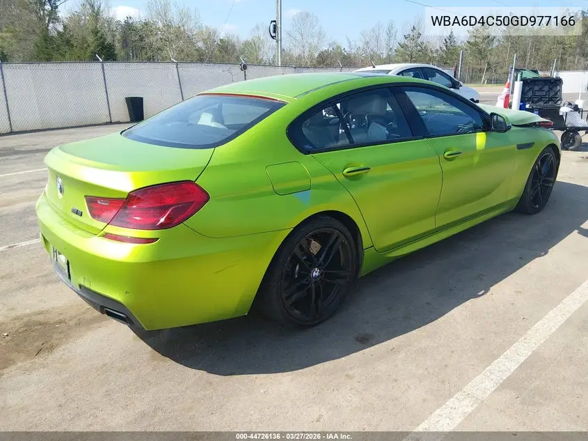 2016 BMW 650I Gran Coupe VIN: WBA6D4C50GD977166 Lot: 44726136