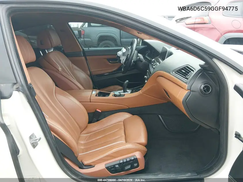 2016 BMW 650I Gran Coupe xDrive VIN: WBA6D6C59GGF94775 Lot: 44786000