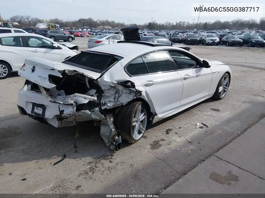2016 BMW 650I Gran Coupe xDrive VIN: WBA6D6C55GG387717 Lot: 44800058