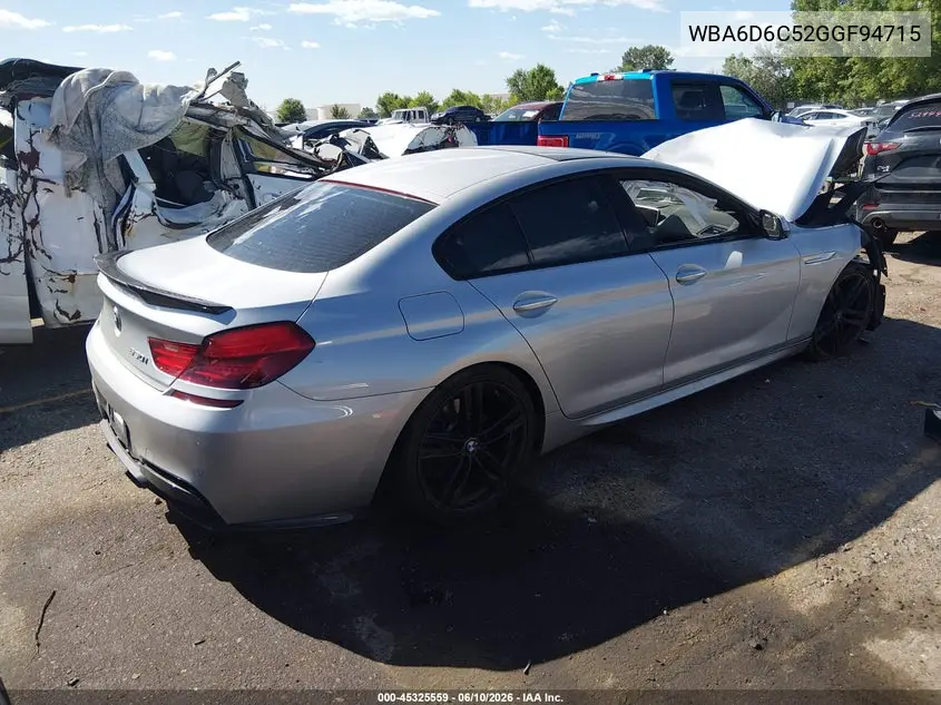 2016 BMW 650I Gran Coupe xDrive VIN: WBA6D6C52GGF94715 Lot: 45325559