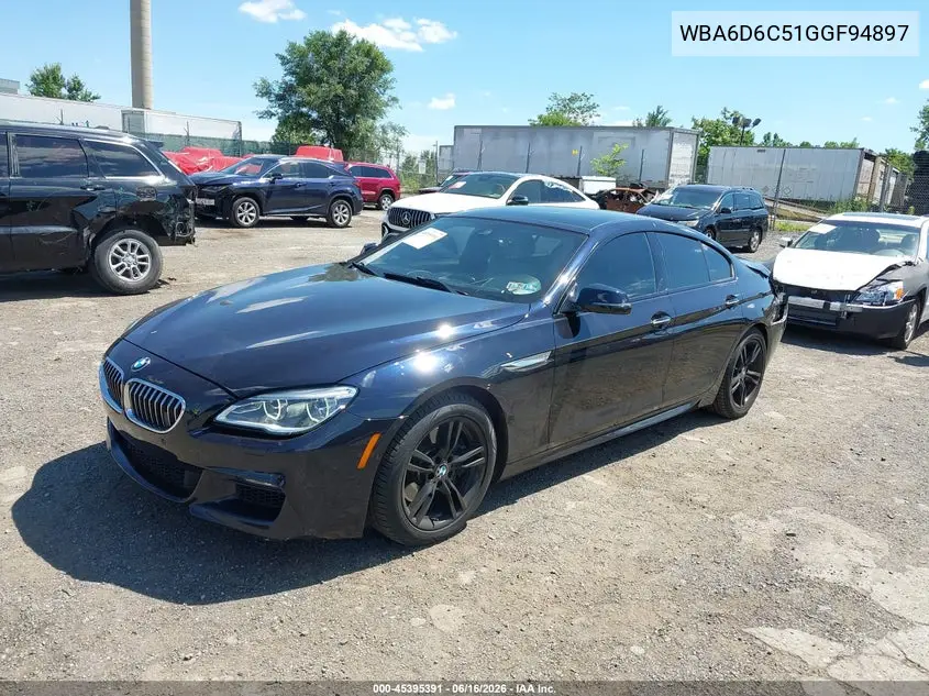2016 BMW 650I Gran Coupe xDrive VIN: WBA6D6C51GGF94897 Lot: 45395391