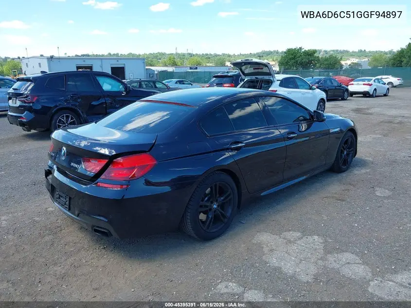 2016 BMW 650I Gran Coupe xDrive VIN: WBA6D6C51GGF94897 Lot: 45395391