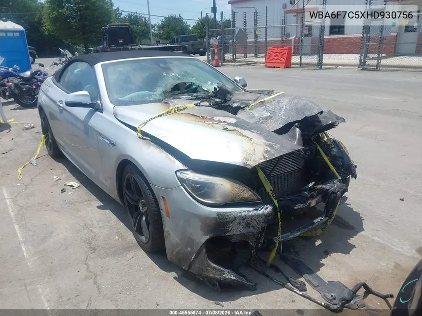 2017 BMW 650I xDrive VIN: WBA6F7C5XHD930756 Lot: 45555874