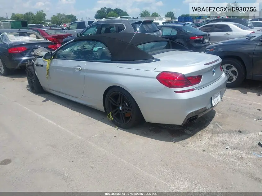 2017 BMW 650I xDrive VIN: WBA6F7C5XHD930756 Lot: 45555874