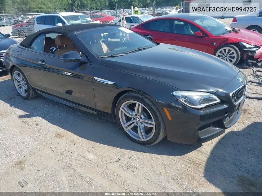 2017 BMW 640I xDrive VIN: WBA6F3C5XHD994725 Lot: 45613088