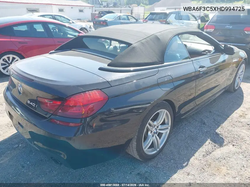 2017 BMW 640I xDrive VIN: WBA6F3C5XHD994725 Lot: 45613088