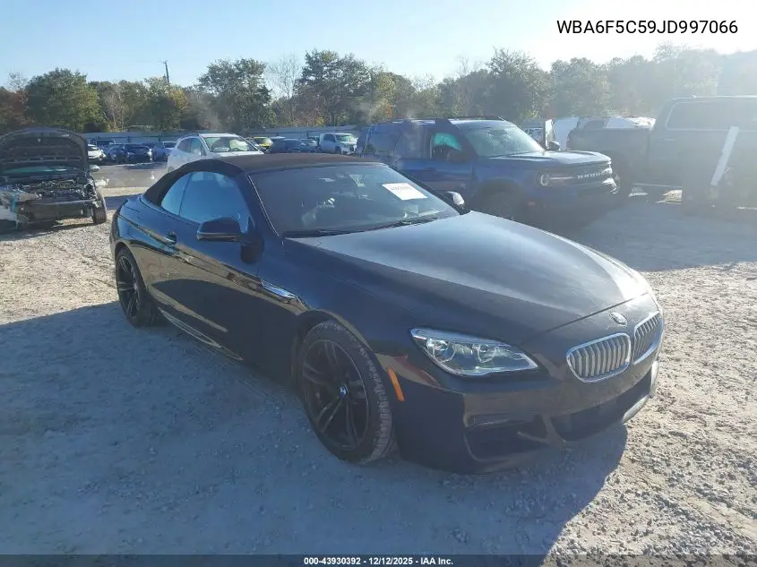 2018 BMW 650I VIN: WBA6F5C59JD997066 Lot: 43930392