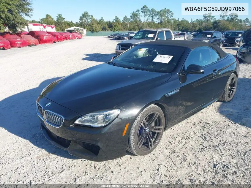 2018 BMW 650I VIN: WBA6F5C59JD997066 Lot: 43930392
