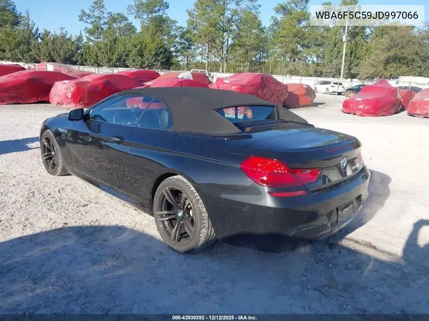 2018 BMW 650I VIN: WBA6F5C59JD997066 Lot: 43930392