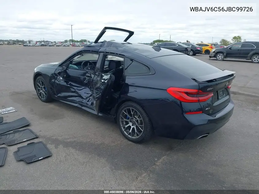 2018 BMW 640I Gran Turismo xDrive VIN: WBAJV6C56JBC99726 Lot: 45038096
