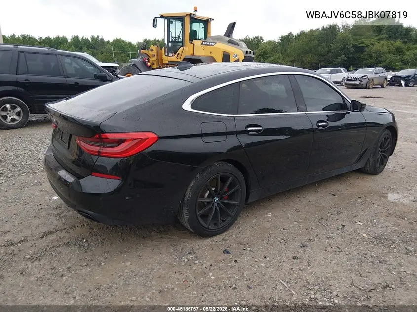 2018 BMW 640I Gran Turismo xDrive VIN: WBAJV6C58JBK07819 Lot: 45186757