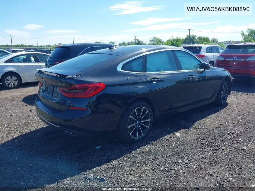 2019 BMW 640I Gran Turismo xDrive VIN: WBAJV6C56KBK08890 Lot: 45219121