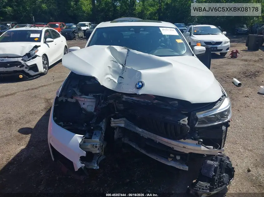 2019 BMW 640I Gran Turismo xDrive VIN: WBAJV6C5XKBK08178 Lot: 45357444