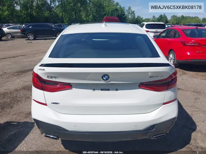 2019 BMW 640I Gran Turismo xDrive VIN: WBAJV6C5XKBK08178 Lot: 45357444