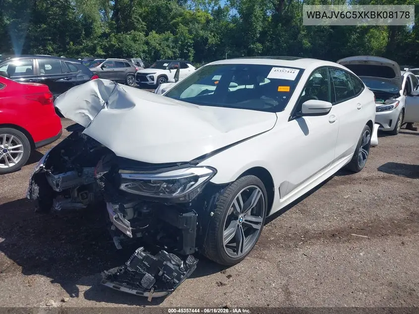 2019 BMW 640I Gran Turismo xDrive VIN: WBAJV6C5XKBK08178 Lot: 45357444
