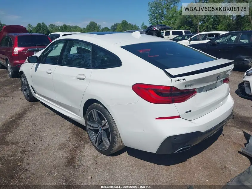 2019 BMW 640I Gran Turismo xDrive VIN: WBAJV6C5XKBK08178 Lot: 45357444