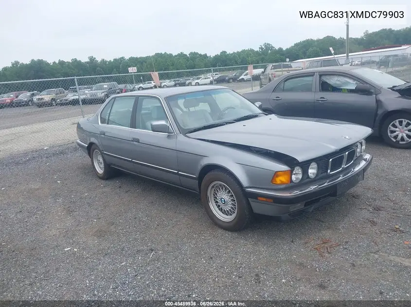 1991 BMW 750 Il Automatic VIN: WBAGC831XMDC79903 Lot: 45489936