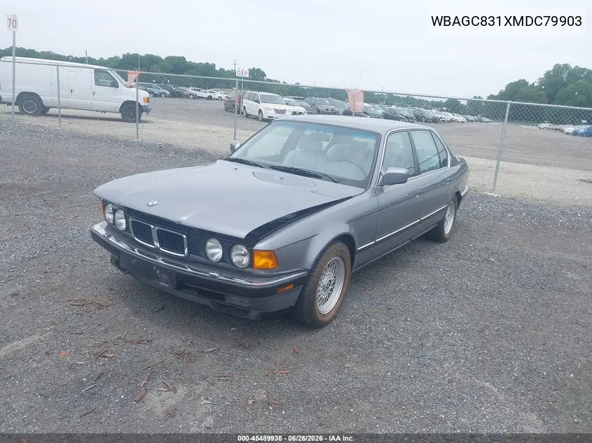 1991 BMW 750 Il Automatic VIN: WBAGC831XMDC79903 Lot: 45489936
