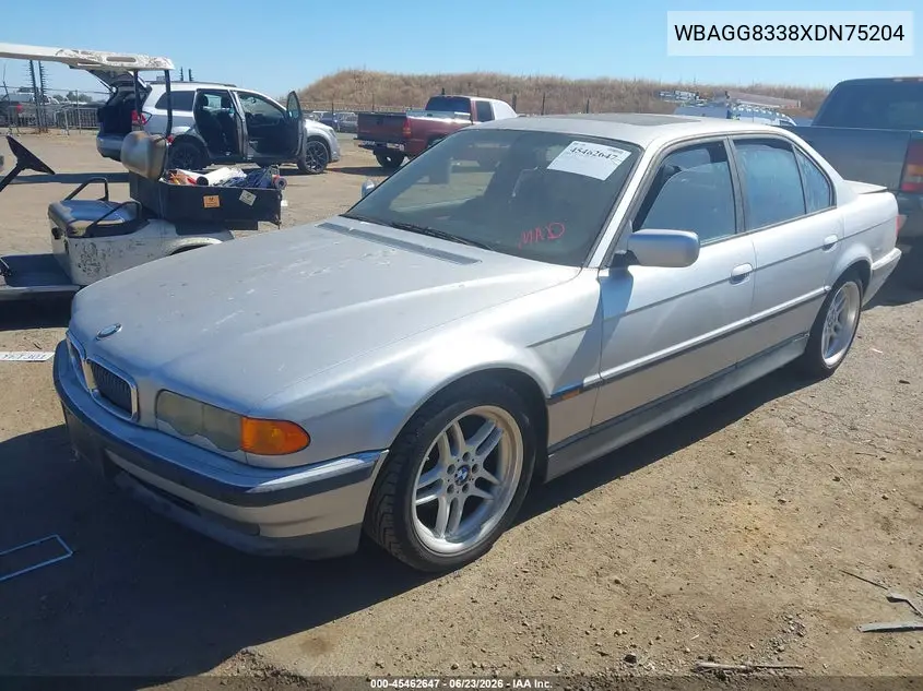 1999 BMW 740Ia VIN: WBAGG8338XDN75204 Lot: 45462647