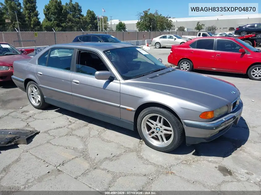 1999 BMW 740Il VIN: WBAGH8335XDP04870 Lot: 45612429